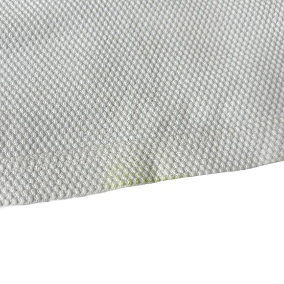 Renee M Sport embroidered waffle‑knit V‑neck tee white blue trim L 14‑16 - Picture 8 of 8